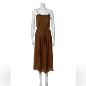 VINCE square neckline midi dress